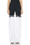 Coperni Panelled Flared Trousers In Black & White