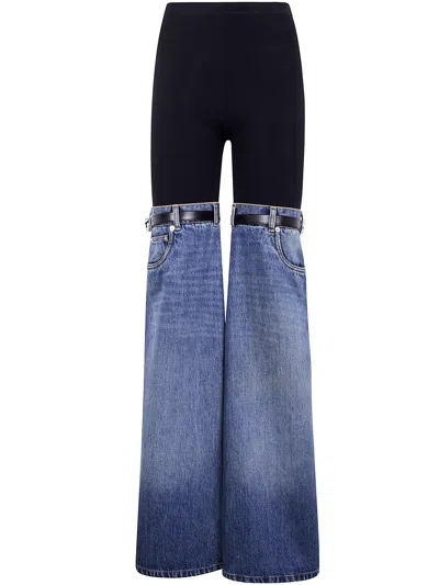 Coperni Hybrid Denim Trousers In Black