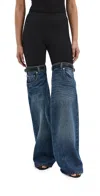 COPERNI HYBRID DENIM TROUSERS BLACK BLUE