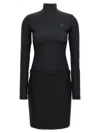 Coperni Structured High Neck Dress With Belt Loops In Black