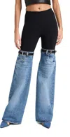Coperni Denim Jeans Two-tone Design Wide-leg Silhouette In Multicolor