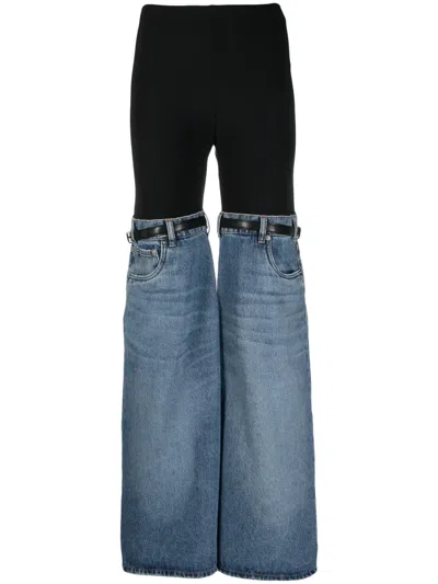 Coperni Hybrid Flared Trousers In Black