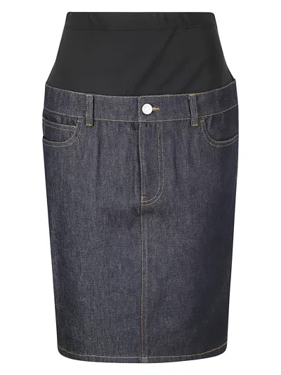 COPERNI HYBRID MIDI DENIM SKIRT