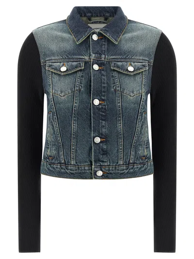 Coperni Hybrid Rib Denim Jacket In Multi