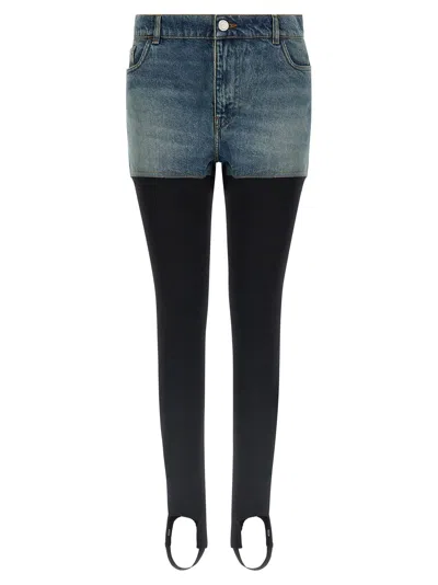 Coperni Hybrid Rib Denim Pants Multicolor In Blue