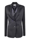 Coperni Modern Ribbed Jacket Notched Lapel In Black