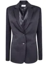 Coperni Modern Ribbed Jacket Notched Lapel In Blue