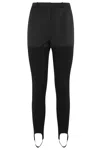 Coperni High-waist Skinny Stirrup Trousers In Black