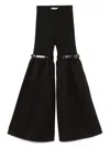 Coperni Flared Trousers With Fitted Upper In Black