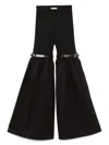 Coperni Flared Trousers With Fitted Upper In Black