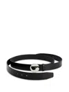 Coperni Infinity Logo-buckle Leather Belt In Black