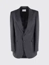 Coperni Gray Wool Blazer With Check Pattern In Gray