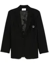 Coperni Nero Tailored Blazer With Unique Embellished Pocket In Black