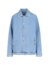 Coperni Collared Casual Jacket Studded Accents In Blue