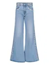 Coperni Studded Rigid High-rise Wide-leg Jeans In Blue