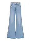 Coperni Studded Wide Leg Jeans In Blue