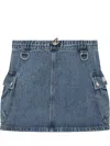 Coperni Blue Open Hip Denim Shorts In Blue