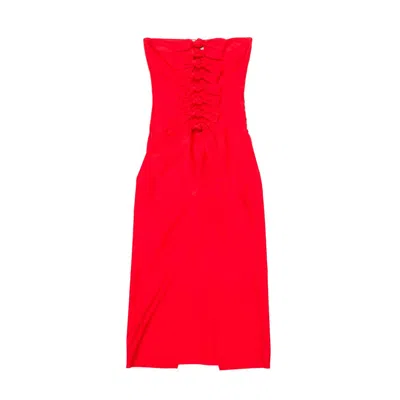 Coperni Jersey Knot Gala Dress In Red