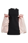 Coperni Jersey Minidress With Detachable Taffeta Sleeves