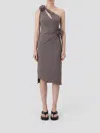 Coperni ジャージーワンショルダードレス In Brown