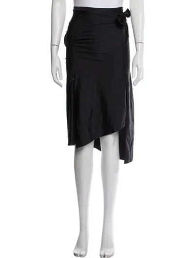 Pre-owned Coperni Keyhole Accent Midi Length Skirt In Blue