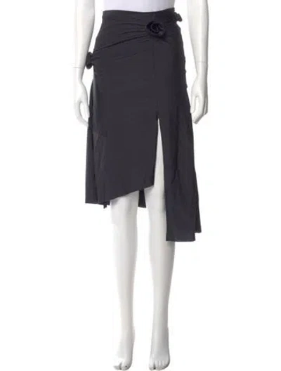 Pre-owned Coperni Keyhole Accent Midi Length Skirt In Gray
