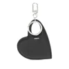Coperni Heart-shaped Leather Keyring In Black