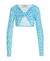 Coperni Kink Long-sleeved Blouse In Blue