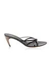 Coperni Kitten Heel Leather Sandals In Black