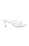 Coperni Kitten Heel Leather Sandals In White