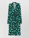 Coperni Knee Length Wrap Dress With Floral Pattern