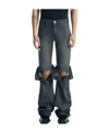 Coperni Knee-opening Jeans In Black