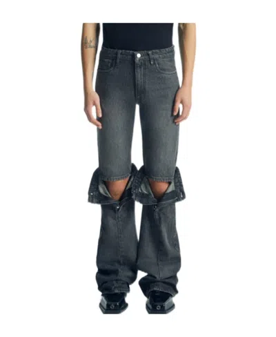 Coperni Knee-opening Jeans In Black