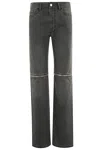 Coperni Knee-zip Denim Pants In Gry Grey
