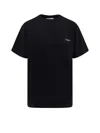Coperni Black Crewneck T-shirt With Print On The Front In Black