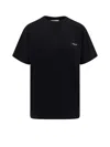 Coperni Black Crewneck T-shirt With Print On The Front In Multi