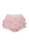 Coperni Knitted Butterfly Shorts In Light Pink