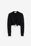 Coperni Logo Knitted C Top In Black
