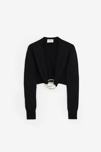 Coperni Knitted C Logo Topwear In Black