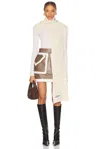 Coperni Knitted Collar Scarf In Beige