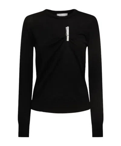 Coperni Knitted Crew Neck Sweater In Black