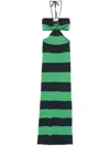 Coperni Knitted Halter Dress Woman Green And Blue In Multicolor