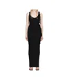 Coperni Black Knitted Ribbon Long Tank Maxi Dress In Black