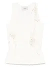 Coperni Knitted Ribbon Long Sleeved Top White In White
