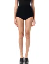 Coperni High Waist Knitted Shorts In Black