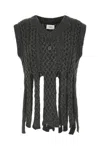 Coperni Dark Grey Wool Blend Sleeveless Sweater