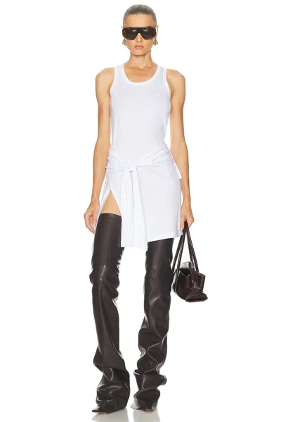 Coperni Knotted Jersey Dress In White