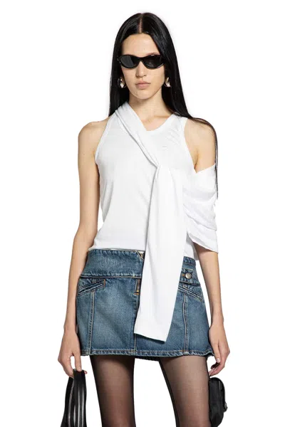 Coperni Knotted Jersey Top In White