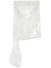 Coperni Knotted Mini Skirt In White