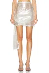 Coperni Knotted Sequin Skirt In White